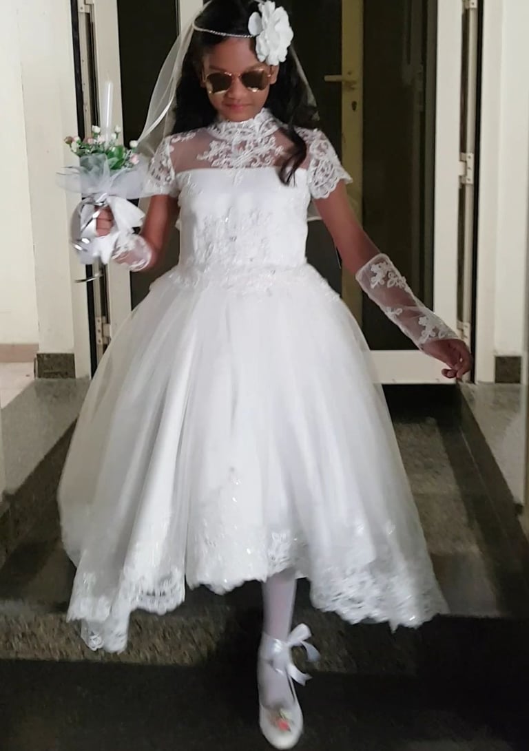 beautiful dress little bride communion dress