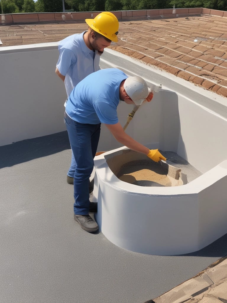 A vibrant construction site showcasing Sika products in use.