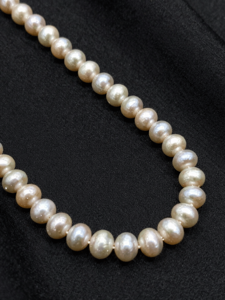 Close-up of a delicate gold ring with a small gemstone resting on creamy beige fabric, reflecting soft light