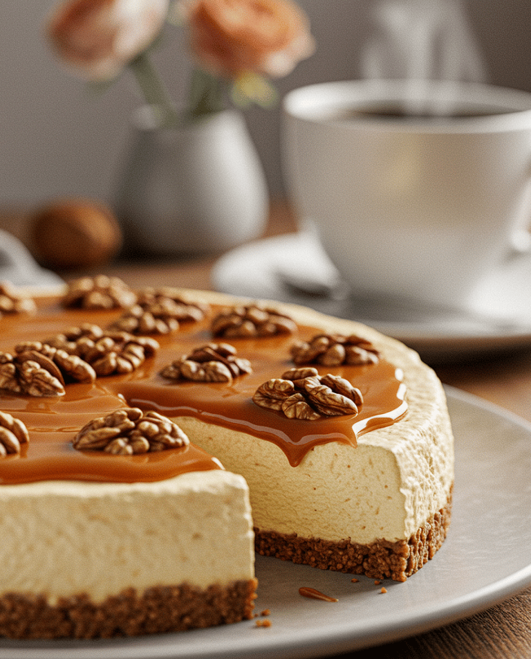 tarta de queso dulce de leche y nueces