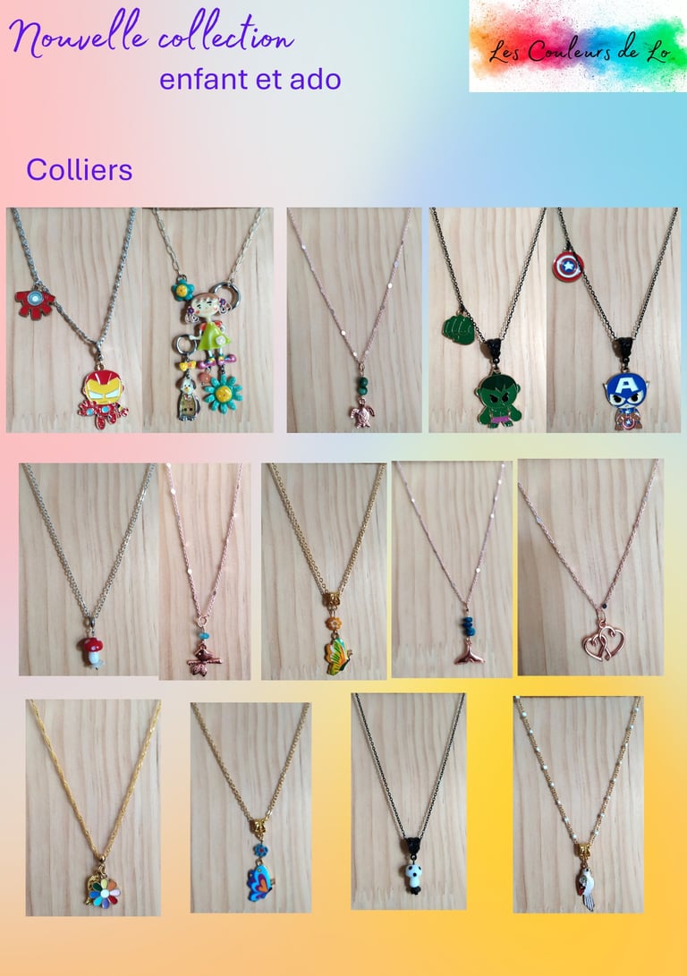 Bijoux Les Couleurs de Lo Nouvelle collection enfant et ado