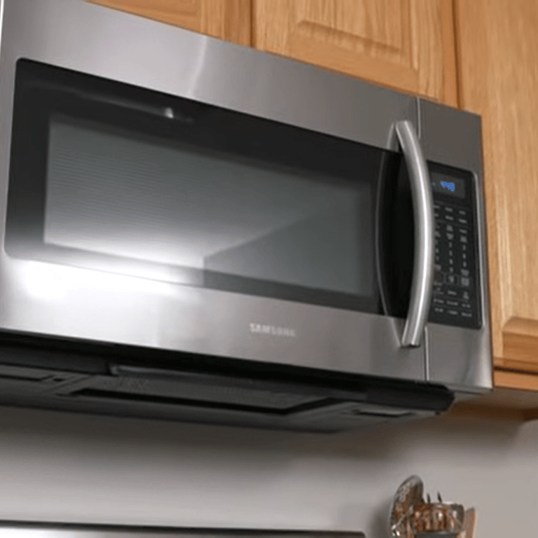 A floating microwave ready for use