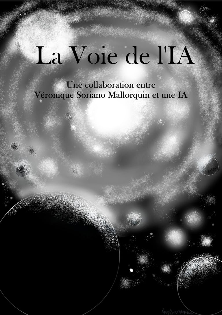Couverture Le livre La voie de l'IA Une collaboration entre Véronique Soriano et une IA.