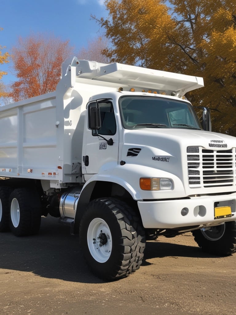 A man in an orange and green uniform stands amidst a pile of plant debris and waste, suggesting a waste management or recycling activity. Large industrial buildings and palm trees are visible in the background.