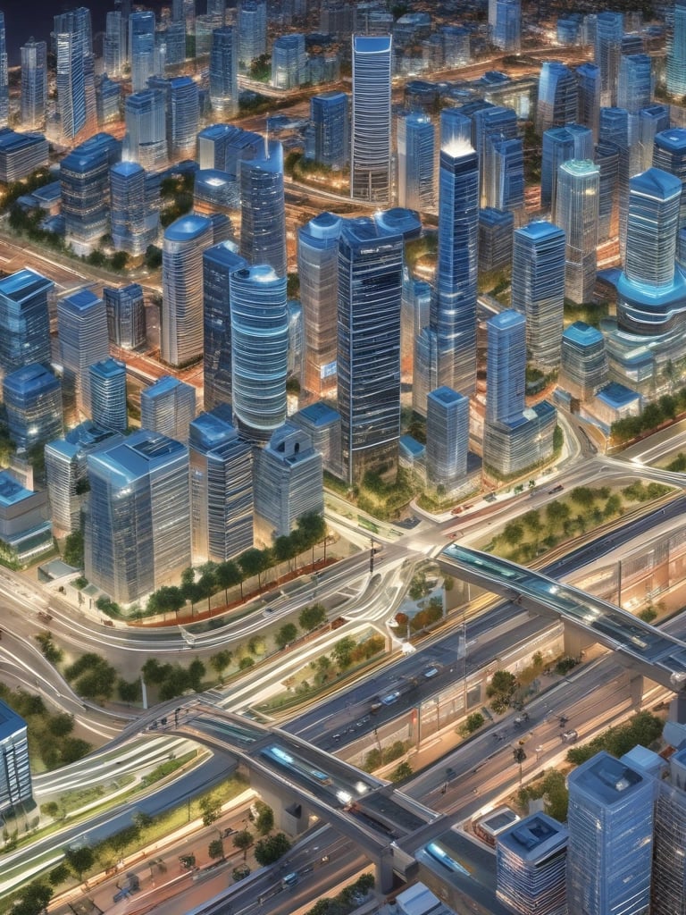 A vibrant image showcasing advanced semiconductor manufacturing.