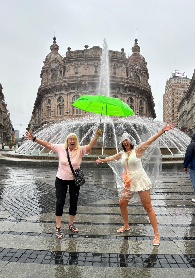 Mujeres en fuente de Italia