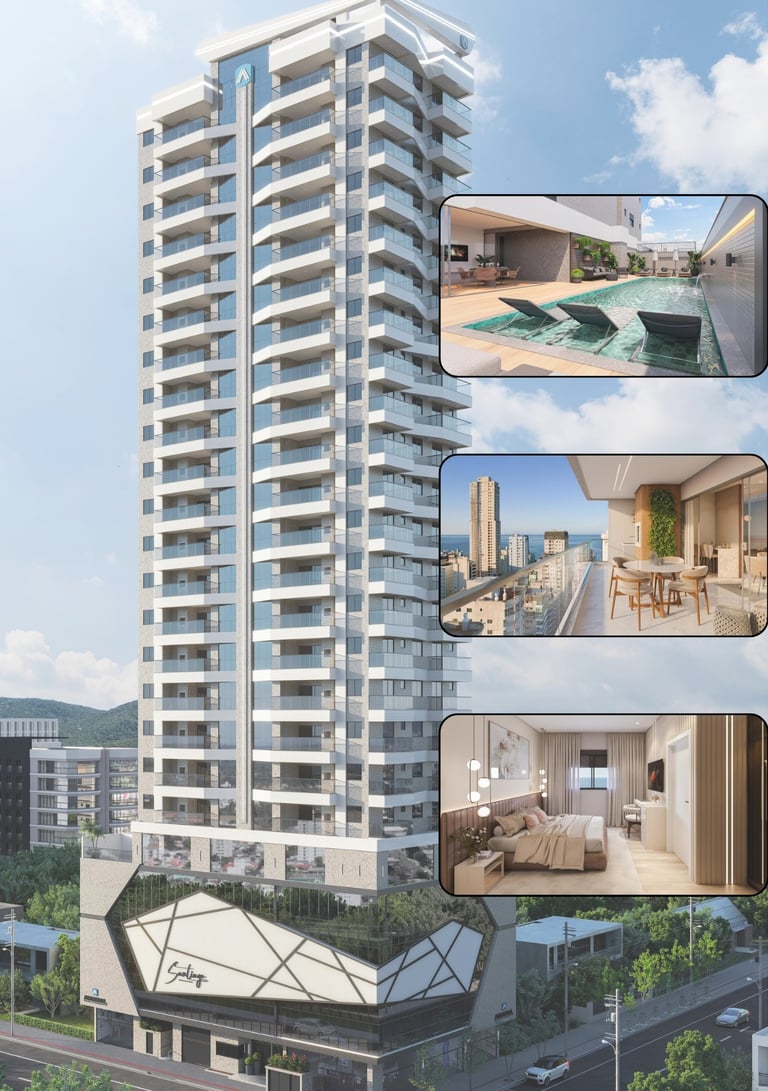 Apartamento em obras, em Itapema, com 03 suítes.