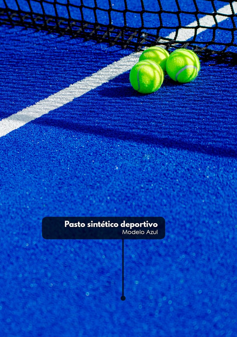 pasto sintetico tenis azul de otra forma