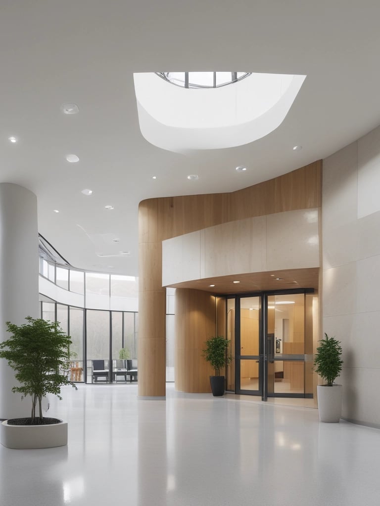 A modern healthcare facility with a welcoming entrance.