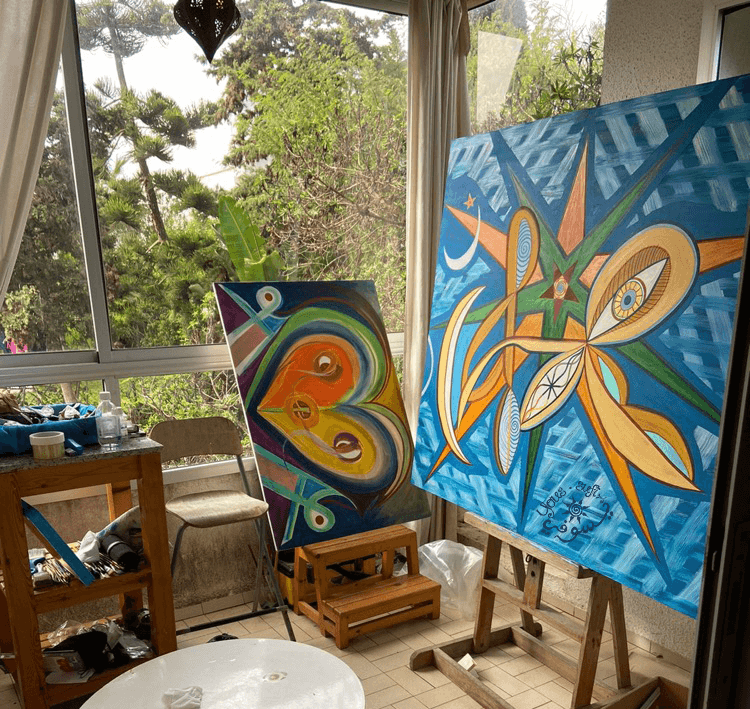 Inside the Painting Studio of Artist Yous