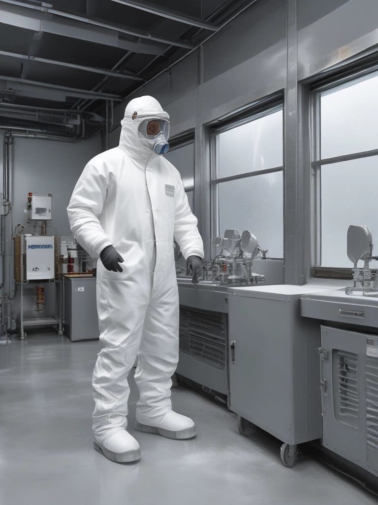 Close-up of modern safety equipment arranged on a clean surface.