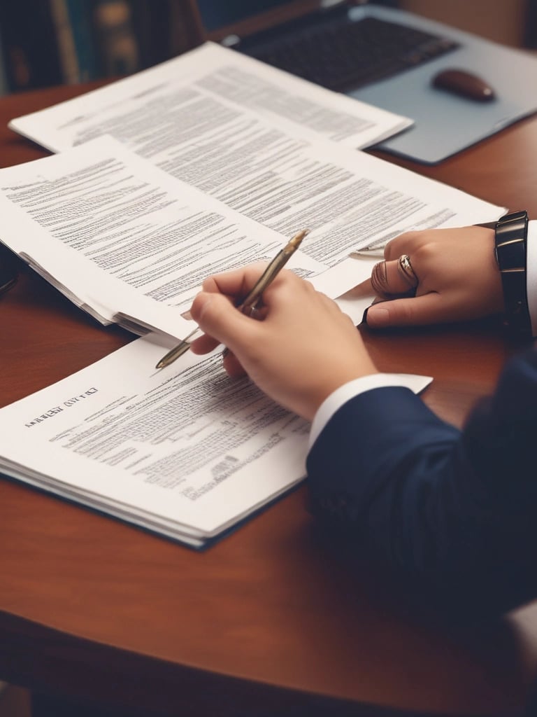 A large commercial building with signage for a store or supermarket called 'S. Vicente de Paulo'. Several parked cars are visible in front, along with people walking on the sidewalk. The sky is a bright blue with scattered clouds, and there are overhead power lines lining the street.