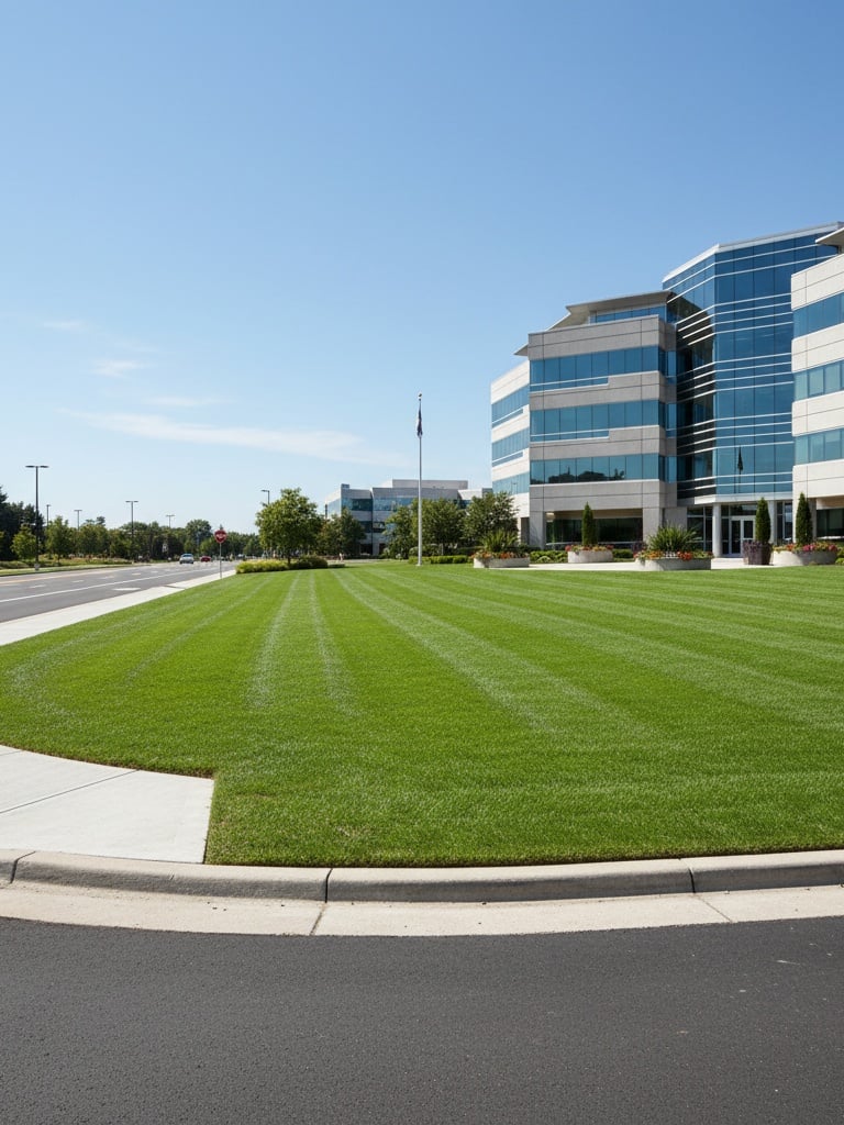Outdoor office front lawn