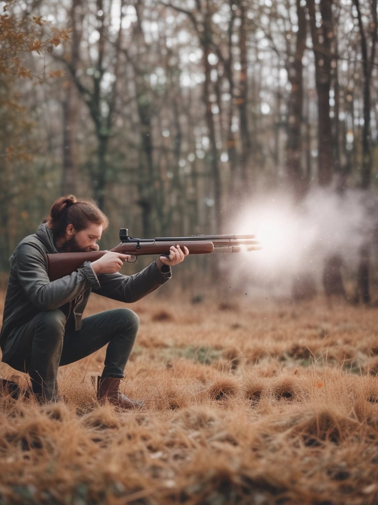 A focused student aiming a handgun safely at an outdoor range under instructor supervision.
