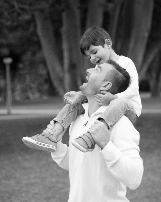 Derek and Son in park