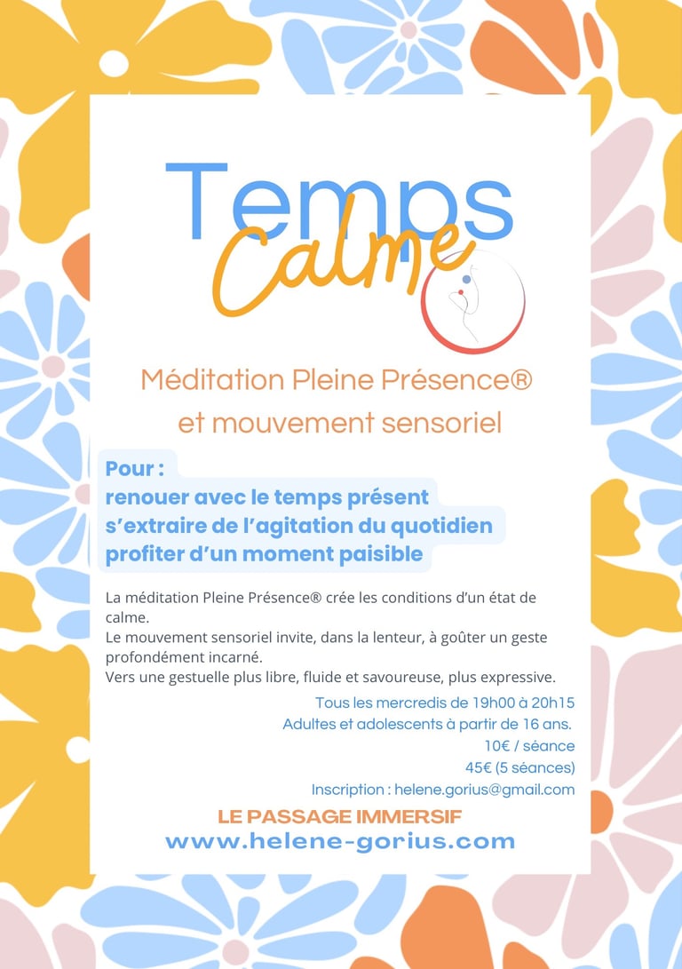 Méditation et mouvement au Passage Immersif à Pau