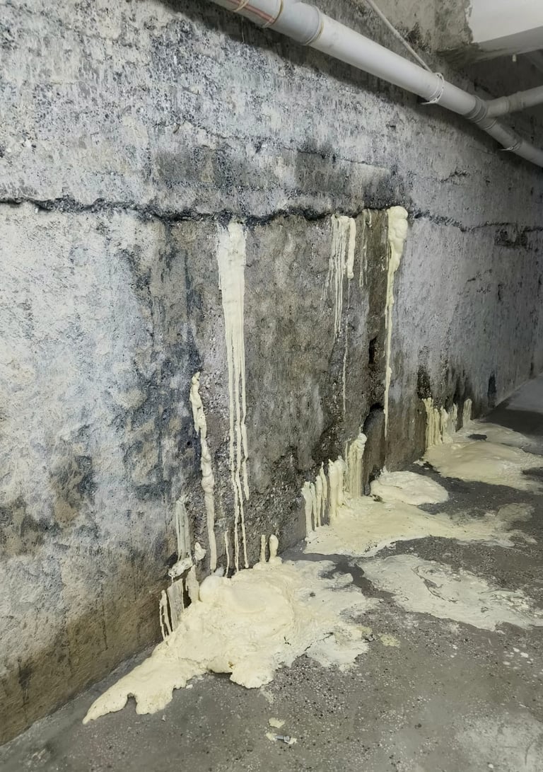 bodrum kat poliüretan enjeksiyon su yalıtımı