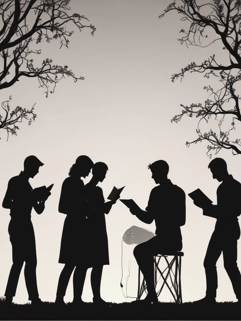 A lively crowd gathered under soft string lights, enjoying an outdoor movie screening at dusk in South Sudan.