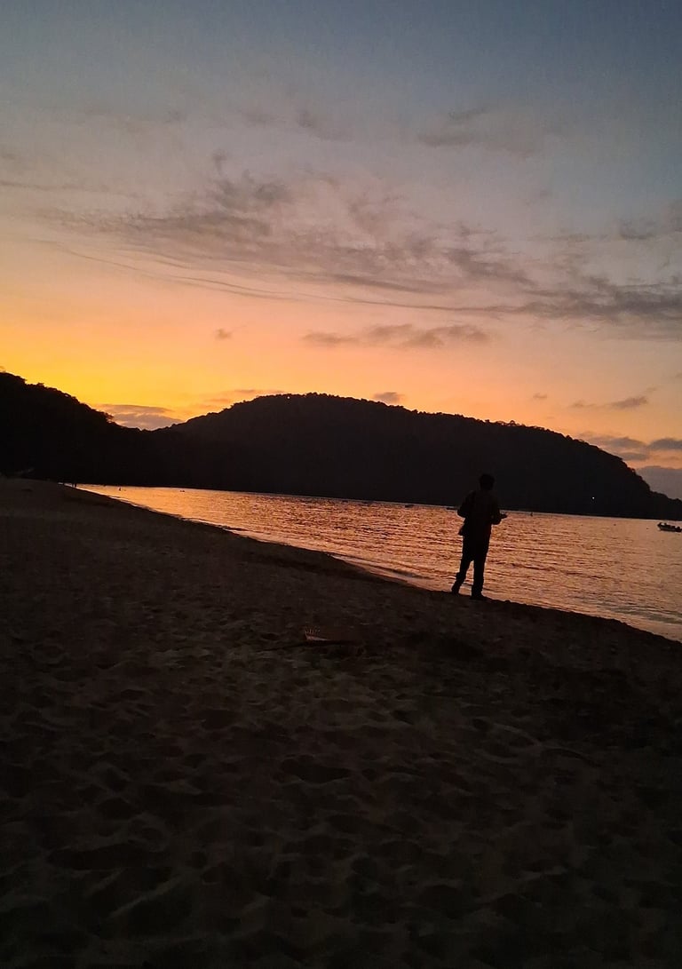 Atardecer en la playa de Los Ayala Nayarit