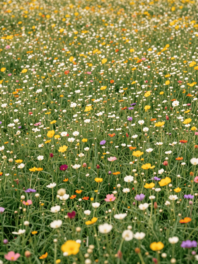 A vibrant stall at the Flower Mela bursting with colorful blooms and smiling visitors.