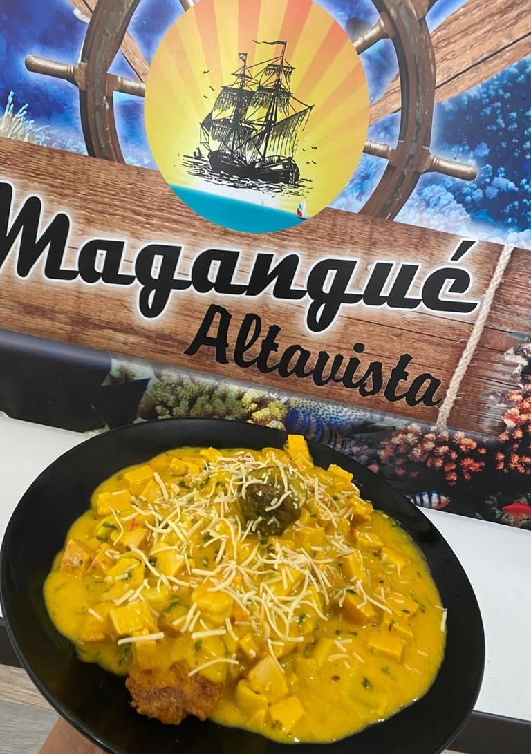 Deliciosa sierra en salsa marinera, restaurante Magangue Altavista ubicado en Quimbaya Quindio
