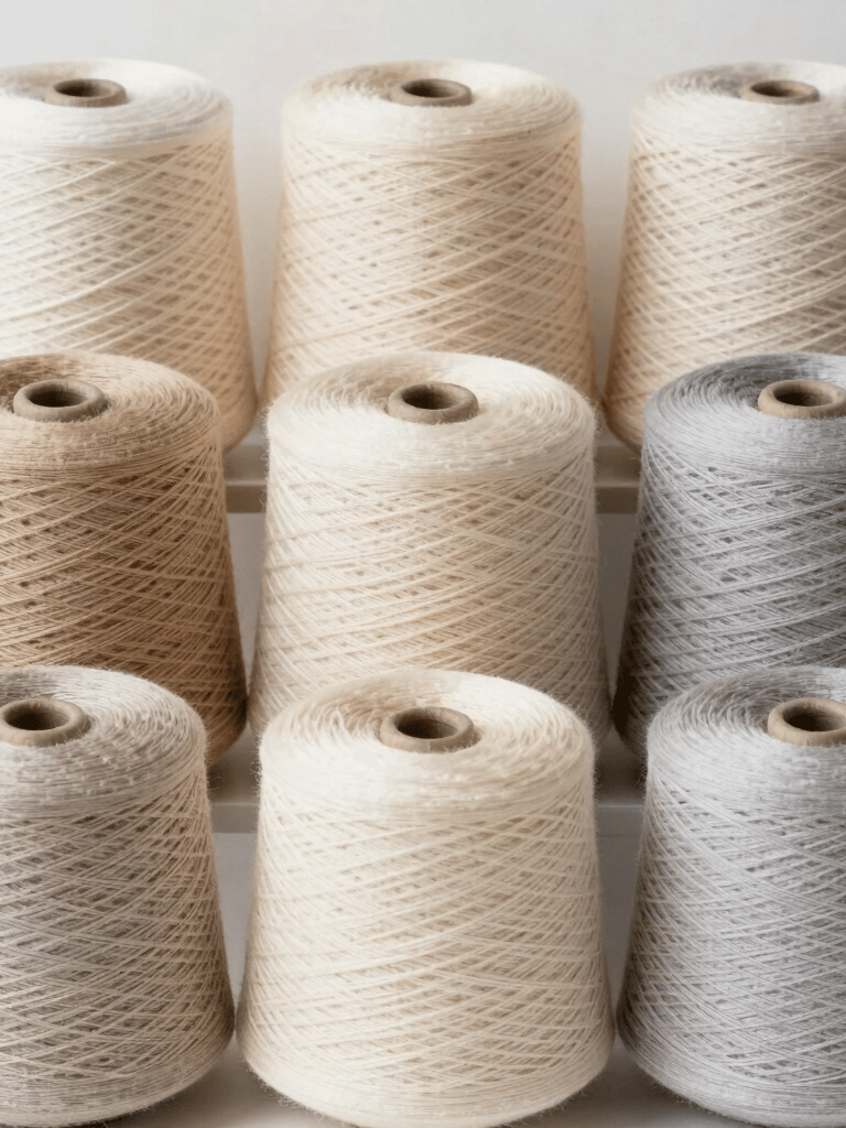 Close-up of vibrant, textured fancy yarns in rich gold and black tones, artfully arranged on a sleek black background.