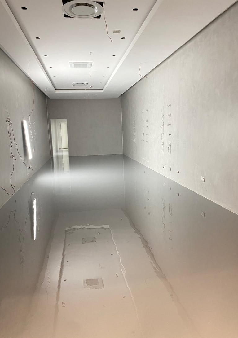 Quality durable Polyurethane flooring for pharmacy and commercial spaces in Botswana.