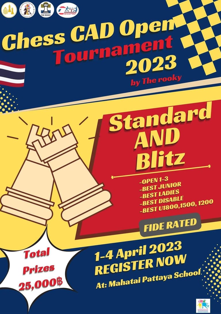 Chess CAD Open Tournament 2023 by the Rooky Thailand. Thailand Chess