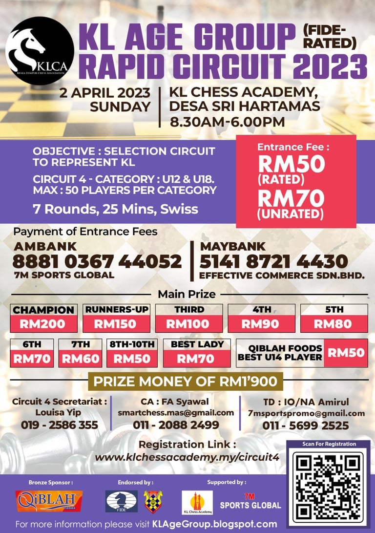 KLCA KL Chess Academy. Malaysia Chess. Catur Malaysia