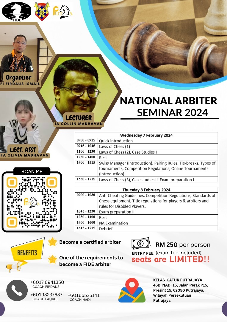 National Arbiter Seminar Chess Malaysia