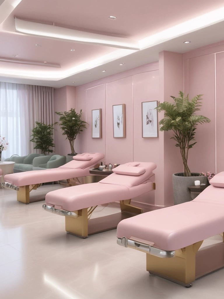 A bright and inviting dental whitening treatment setup.