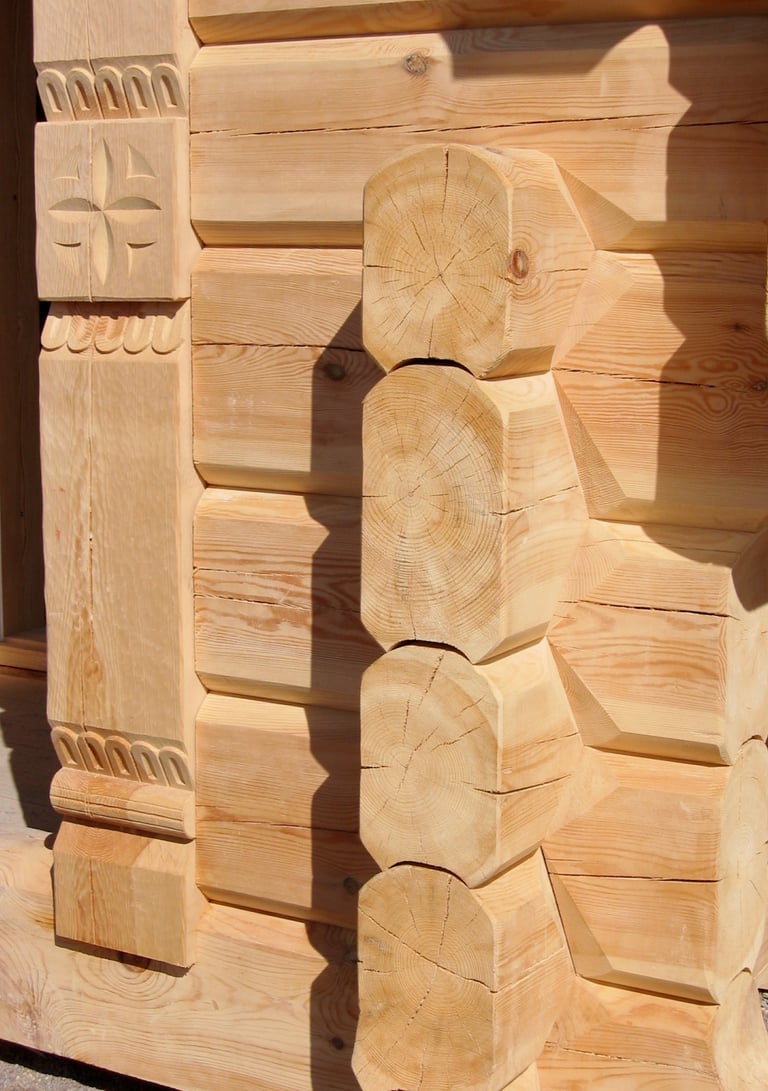 maisons en bois massif, madriers