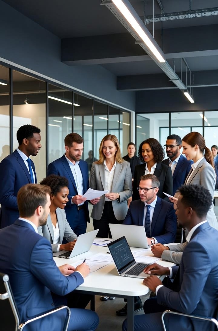 Personas trabajando en equipo tomando decisiones