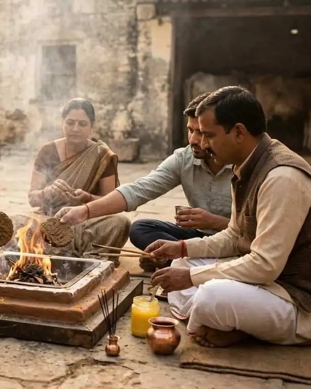 cow dung cake for pooja