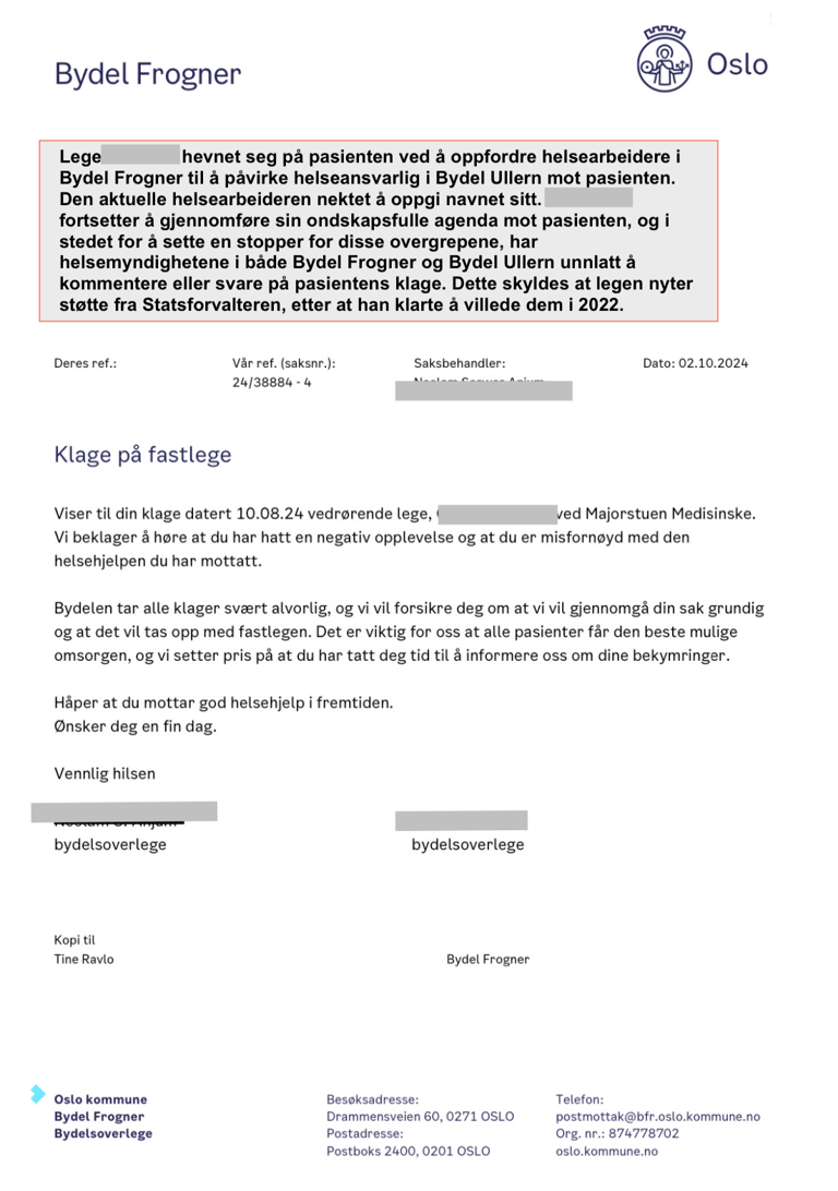 Statsforvalteren Helsetjenes, Christer Torgilstveit Larsen,overlege Frogner, Majorstuen, medpoint.no