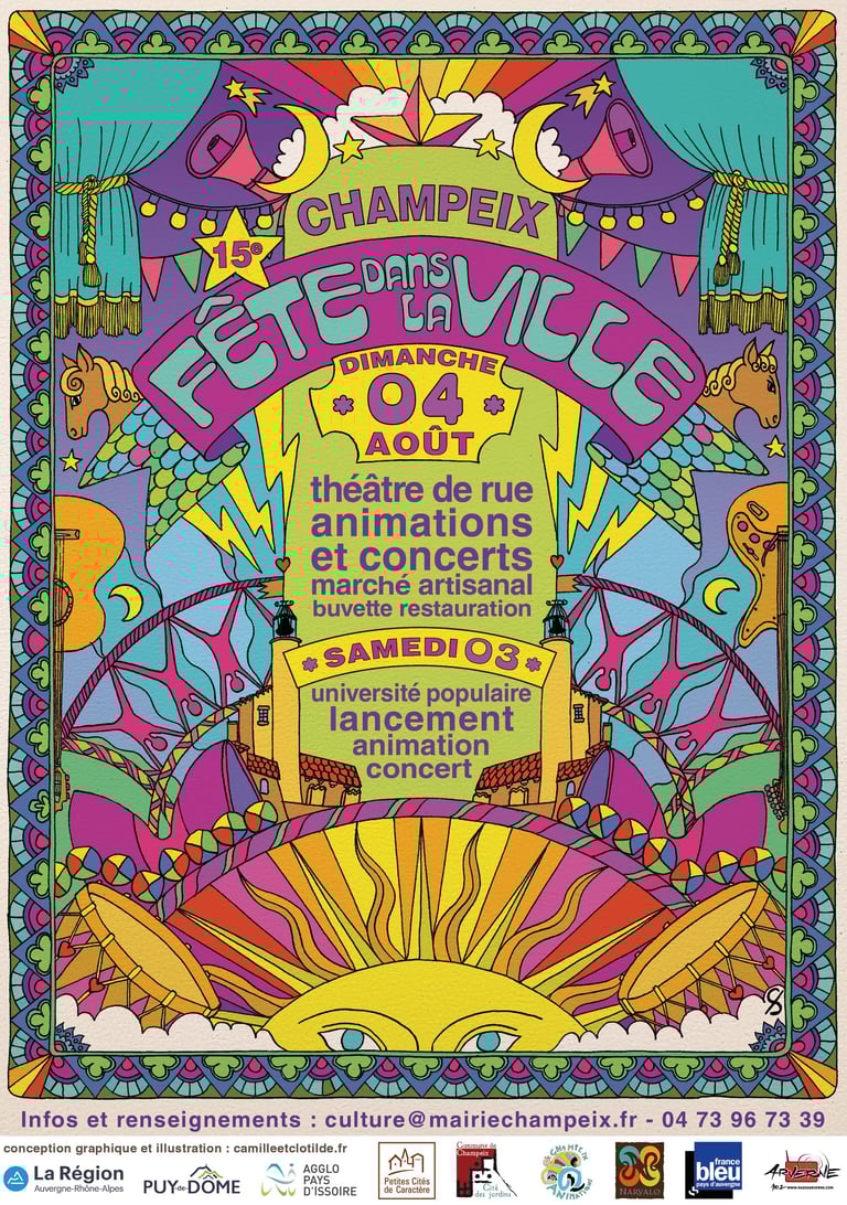 affiche fête dans la ville 2024