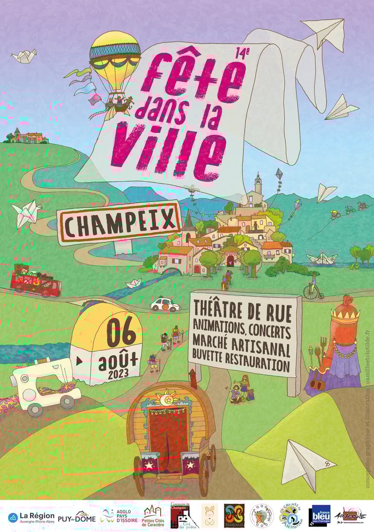 Affiche fête dans la ville 2023