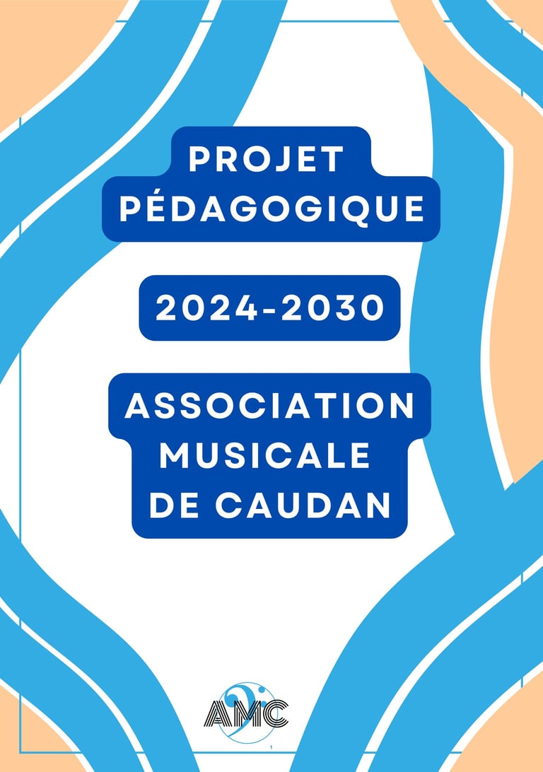 Page de présentation du projet pédagogique 2024-2030 de l’Association Musicale de Caudan