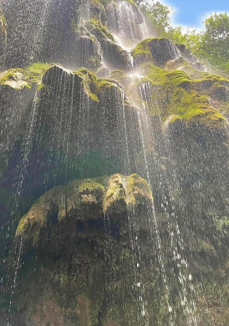 Beautiful view of umbrella waterfall 