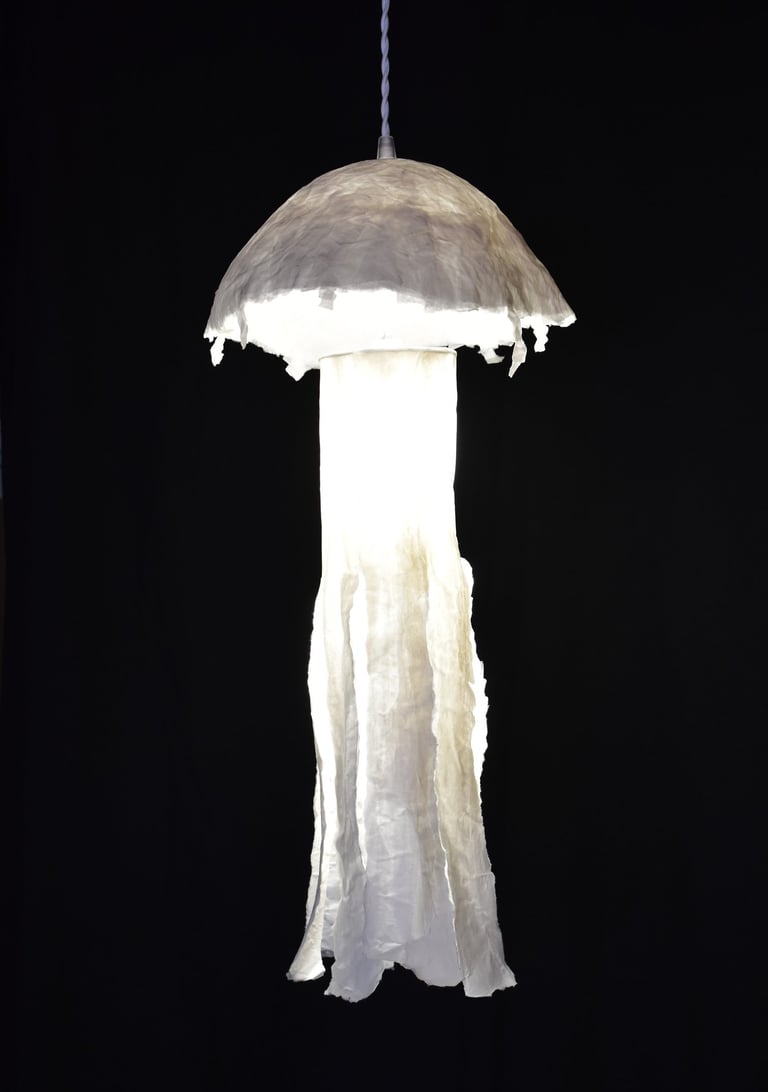 méduse suspension lumineuse papier sète