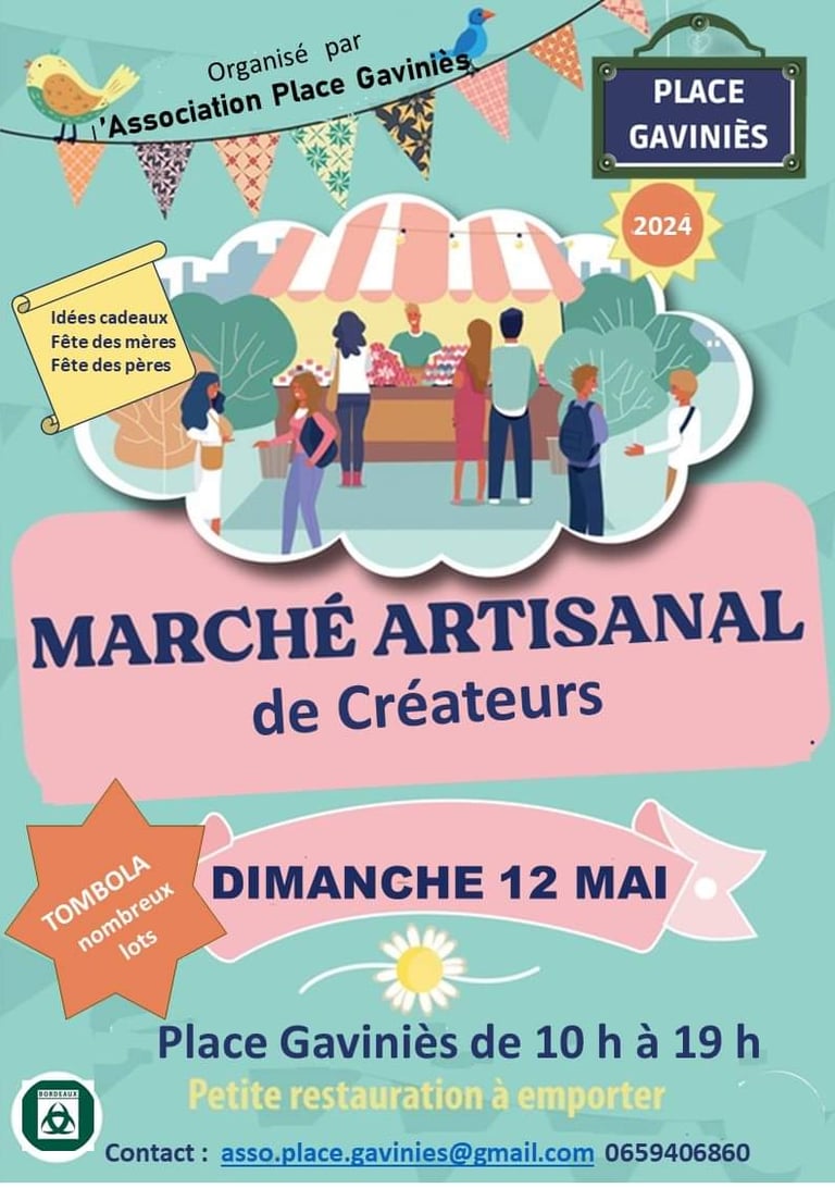 Marché créateur Place Gavinies Bordeaux