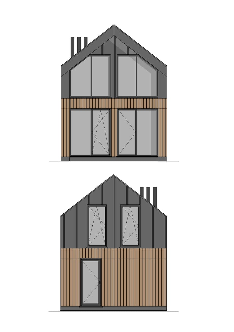 Projekt nowoczesnego domu modułowego z poddaszem użytkowym 
