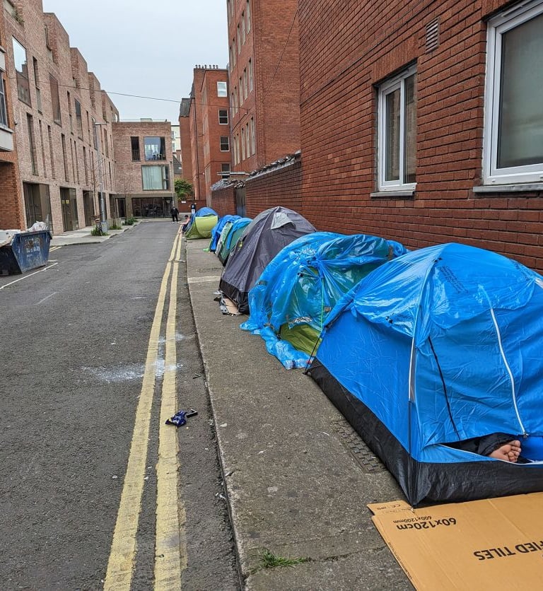 Asylum seekers Dublin's tent city