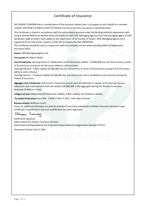 Certificate of Insurance 2026-27