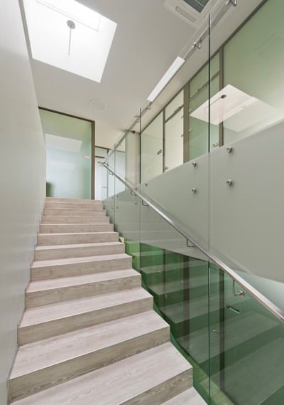 laiptai apvilkti viniline danga