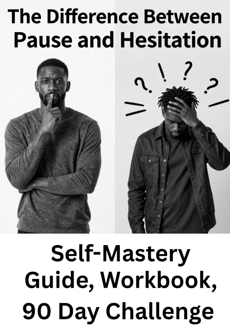 Digital Downloads, ebooks “The Difference Between Pause and Hesitation” exploring mindful clarity of