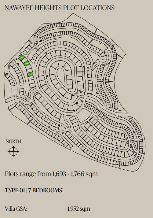 Luxury 7-bedroom villas in Nawayef West with private gardens