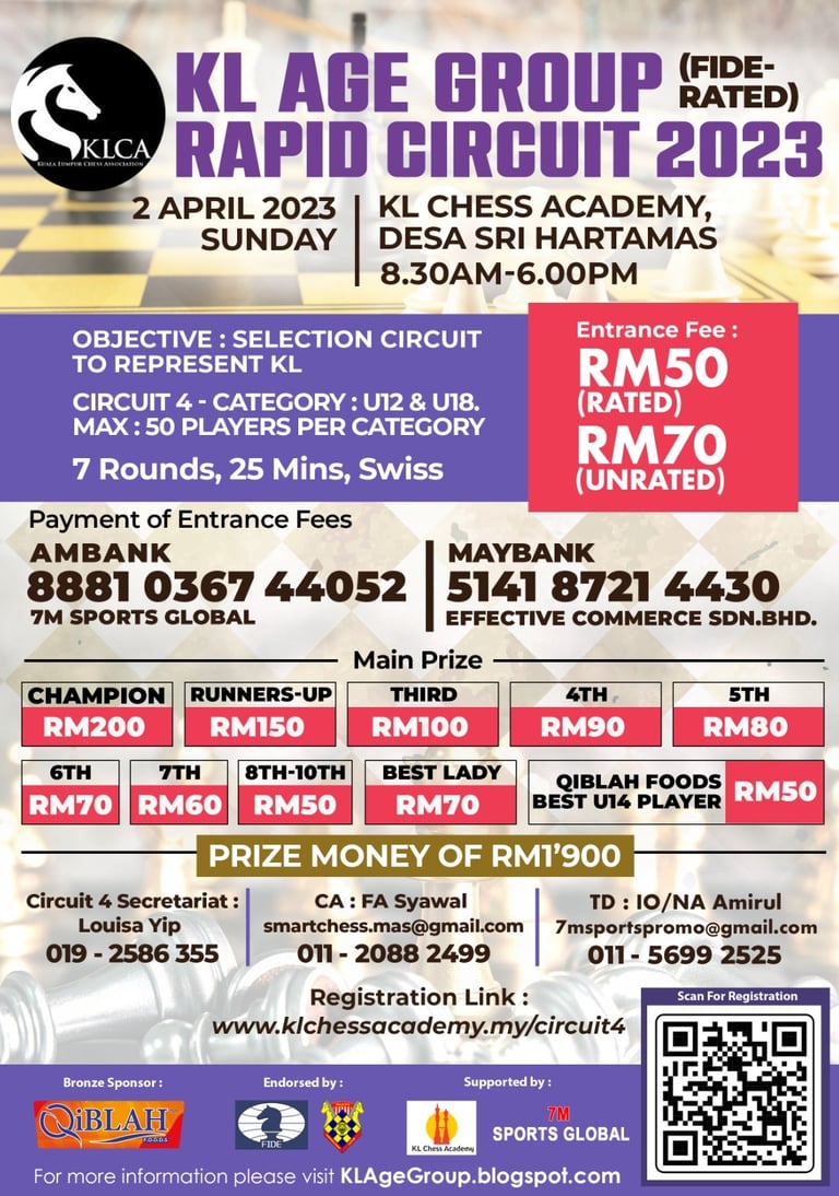 KLCA KL Chess Academy. Malaysia Chess. Catur Malaysia