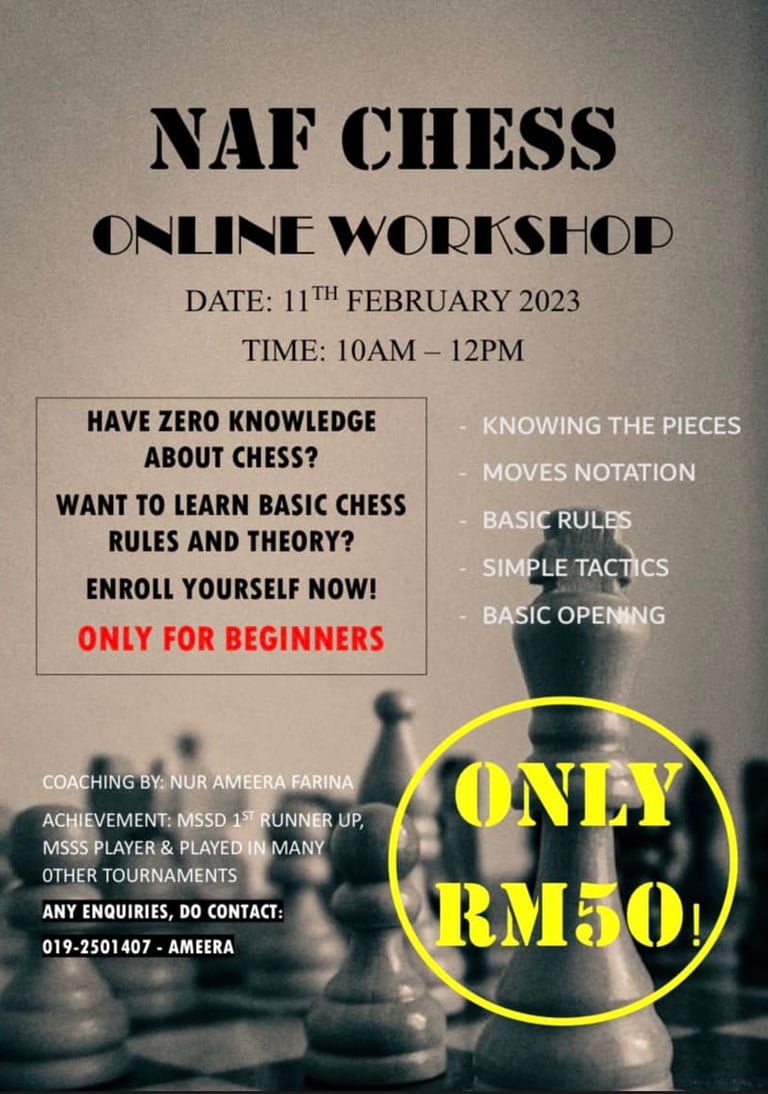 Malaysia Chess Workshop. Online Chess Workshop. Malaysia Chess Coach. Malaysia Chess Class. 