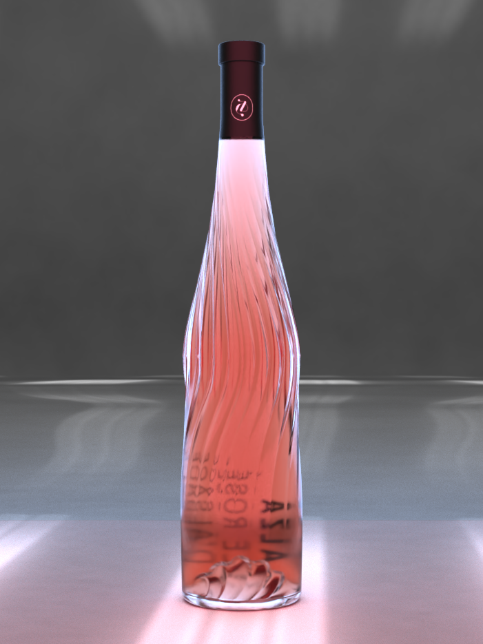 product design, glass bottle modeling, bottle design